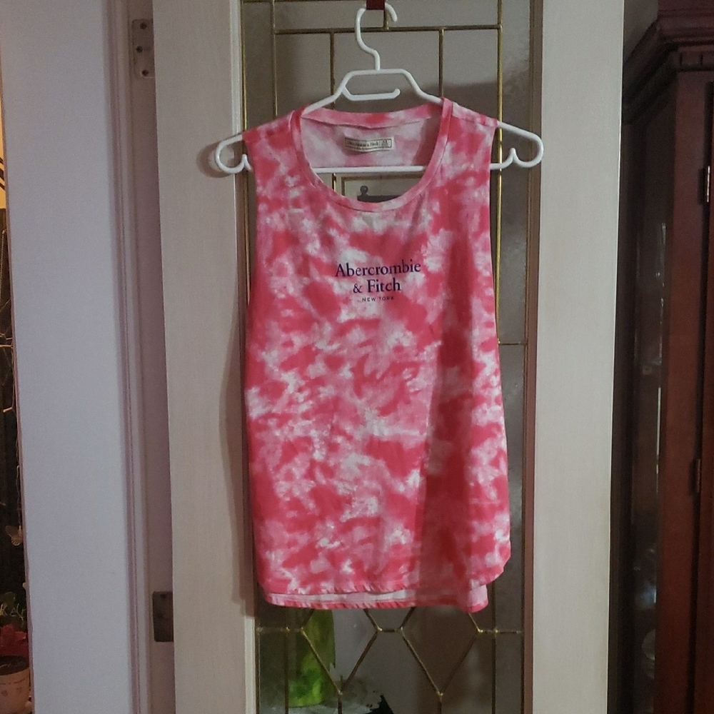 Abercrombie & Fitch Pink Tie-Dye Tank Top